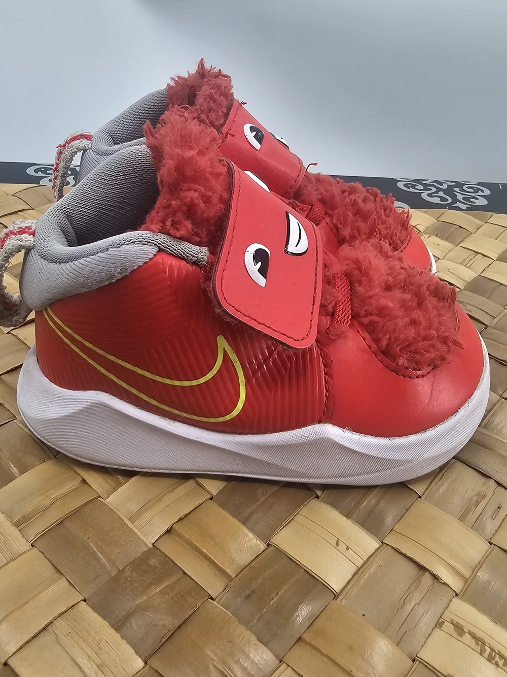 Nike Red Fuzzy Face Sneakers Size 6C